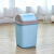 日式厨房分类家用垃圾桶ins风高颜值塑料垃圾桶摇盖厕所有盖纸篓 蓝色 10L（23*23*32cm）