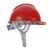 迈恻亦勋狸粑林盾V型国标ABS安全帽劳保工地头盔防砸帽施工加厚工业帽防安全帽 林盾牌新国标ABS型红色
