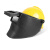 簌禧高空作业电焊面罩氩弧焊变光头戴式插配安全帽面屏电焊帽焊工 红安全帽+插槽式高空面罩