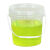 家用食品级透明塑料桶带盖密封桶酱料凉皮龙虾包装桶1L/5升kg公斤 5L青色塑料桶