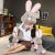 矢向优赫兔子公仔毛绒玩具女孩床上玩偶娃娃小朋友睡觉抱枕送女友礼物 白色兔子 50厘米