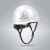 YHGFEE碳纤维花纹圆盔v型安全帽领导监理头盔国标ABS安全帽个性印字定制 红色V型