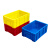 车载专用收纳盒分格零件盒小号无格周转箱长方形配件箱盖子物料盒 RG.415.六格箱+蓝色 收纳箱分格