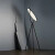 溥畔丹麦设计师艺术书房卧室客厅落地灯网红北欧个性三角架立式灯创意 黑色直径50cm(三色调光)