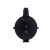 广得指南针硅胶水壶 580ml大容量折叠水瓶 复古多功能运动水壶 黑色