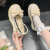 北极绒玛丽珍鞋女2024年夏季新款小众设计感珍珠厚底百搭小皮鞋 米白色 36