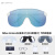 定制适用Alba 骑行眼镜变色户外运动男女自行山地车防沙风护目镜 白框蓝片(共4PC镜片)