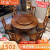 瑞造 胡桃木实木餐桌中式餐厅桌椅组合带转盘吃饭桌子圆桌全实木家具 1.3米单餐桌