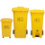 垃圾桶废物桶脚踏桶黄色医院大号户外诊所废弃物240L脚踩 30L加厚无轮款
