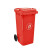 圣路欧C  垃圾桶红色环卫分类垃圾桶物业小区室外户外酒店商用塑料带盖120A-1型号 550*460*960mm