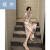 蕉京法式旗袍年气质复古中国风长款改良版年轻款少女连衣裙 粉色501 9001绿色 S建议75-95斤