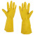 东亚A32工业防护手套 家用清洁劳保手套 加厚pvc牛筋乳胶手套 黄色 A32