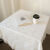 维诺亚小方桌布ins风厚实加厚长方形餐桌垫床头柜盖布 圆桌奶油茶几桌布 T型款-卡其白 50x50cm