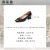 黛莲薇（DAILIANWEI）品牌真皮方头单鞋女软皮粗跟2024年夏季新款浅口工作高跟小皮鞋 米白 34