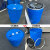 特厚200L塑料桶食物品级双环桶200公斤柴油桶耐酸碱200升法兰桶废 特厚200升双环桶蓝色新