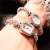 ANMUXI美人鱼手表女款轻奢小众时尚锆石水钻手链表小表盘女士腕表防水 B款方形手表