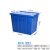 万汇尔加厚塑料周转箱带盖物流箱加厚收纳箱特大号储物箱长方形整理框运输筐 超大号（蓝色）外70*50*55cm
