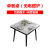 岩板折叠餐桌家用小户型实木方变圆饭桌两用桌伸缩电磁炉餐桌椅 餐桌（无电磁炉）（巴西橡木）  80x80x75cm