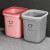 轻奢垃圾桶卧室网红房间厕所卫生间厨房客厅宿舍简约无盖纸篓 2个装-加厚【加大号】-粉色