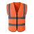 反光安全背心交通道路施工反光衣环卫工作服工地反光马甲定制logo 橘红色（布料）
