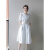 皮尔卡丹纯棉连衣裙女高档2024夏季新款法式小众设计感气质仙女a字裙子女 白色 XL建议115-125斤