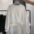 影冰萱太空棉扭结白色卫衣女2024年夏季装新款韩版宽松短款小个子上衣 白色 L码