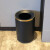 别墅卧室客厅垃圾桶 卫生间厕所可爱创意不锈钢收纳桶6L8升 6升黑金