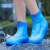 铸固 雨鞋套 防水防滑男女雨靴防雨雪下雨天户外加厚硅胶水鞋 中筒蓝色 43-45码 