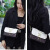 【今年流行】XiaoMei小猫软皮包包单肩斜款女包百搭小方包送女生 珍珠小猫黑色款【送肩带】
