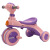 儿童三轮车1-6岁小孩脚蹬车宝宝手推车滑行车溜娃车音乐轻便童车 星空紫色+音乐