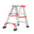 梯子家用工程专用加厚铝合金人字梯多功能非折叠伸缩2米3米高施工 双筋加强加厚1.2米全加固