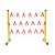 伸缩围栏可移动隔离护栏户外栏杆护栏网伸缩警示带施工围挡可折叠 1.2米高*2.5米长加厚【红白】管式