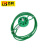 百舸 轮式缆绳锁 可调节钢缆安全锁具阀门锁 直径3.8mm长2米绿色