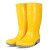 高筒白色水鞋 耐油耐酸碱厨房雨靴养殖防滑黄色雨鞋 白色 36