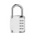 安先达密码锁 锌合金四位密码锁 储物柜防盗锁 防水防锈安全挂锁 银色