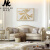 津卡尼美式轻奢皮艺沙发客厅组合现代法式欧式异形弧度别墅高端实木家具 双人沙发