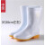 PVC高筒白色靴防滑耐油耐酸碱牛筋雨靴卫生厨师水鞋 白色中筒（27cm左右） 37