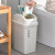 垃圾桶厕所卫生间大号高颜值桶带盖夹缝厕纸桶大容量拉垃圾桶家用 灰色【10L】