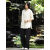 UOSU物质公式黑色唐装棉麻短袖衬衣新中式男女装休闲中国风中山装外套 黑色-重磅高质量 M