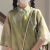 莎米希旗袍汉服中国风 女新中式穿搭一整套国风汉元素夏季改良禅意 绿色上衣棕色裙子 s