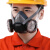 防尘口罩防工业粉尘带呼吸阀可清洗面具装修煤矿专用防灰尘口鼻罩 硅胶双罐防尘面具+60片(活性炭