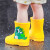 儿童雨鞋儿童可爱雨鞋防水防滑小童雨靴幼儿胶鞋宝宝水鞋2-7岁卡 粉色小恐龙 内长14cm(大概18-22码)