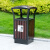 户外垃圾桶不锈钢室外别墅庭院公园景区果皮箱大号单桶环卫垃圾箱 MX5212黄色