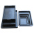 黑色塑料防静电方盘托盘浅盘长方形物料零件工具元件盒ESD胶盘厚 12号方盘282*194*25mm