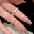岚珊白贝母钛钢戒指女小众设计感素圈戒指情侣对戒尾戒轻奢食指环 【银色】白贝母戒指-5#