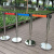 普舍（PUTSCHE）加厚不锈钢一米线隔离杆排队道路围栏可伸缩安全护栏 3米单层钛金色1根