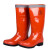 3531劳保鞋带反光环卫靴清洁工专用高帮雨靴劳保防水鞋 橙色 45码 
