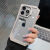 简约Hello苹果13透明镜面壳创意小众电镀新款手机外壳小众手机壳 不规则壳-咖色-JH430简约Hello 苹果13 pro