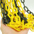 冰禹 警示防护塑料链条 雪糕筒安全链条 黑黄25米(带2个挂钩) BYH-388