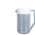 铸固 塑料计量杯 测量杯容量杯透明量杯烧杯带刻度测量桶大容量塑料带盖 白盖2500ml 